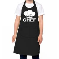 Little chef Keukenschort kinderen/ kinder schort zwart voor jongens