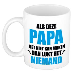 Bellatio Als deze papa het niet kan maken mok / beker wit 300 ml -