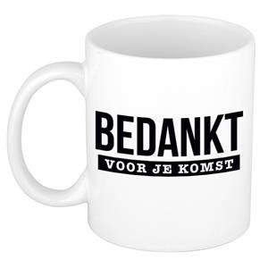 Bellatio Bedankt voor je komst cadeau mok / beker 300 ml -