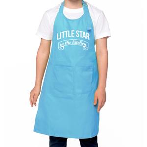 Little star in the kitchen Keukenschort kinderen/ kinder schort blauw voor jongens