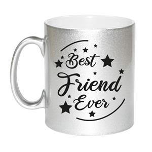 Bellatio Zilveren Best Friend Ever cadeau koffiemok / theebeker 330 ml -