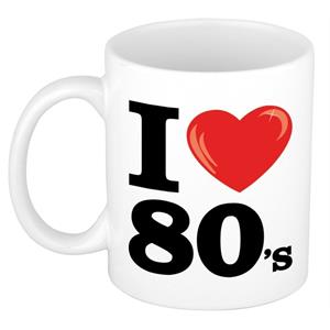 Bellatio I Love 80's beker/ mok 300 ml -