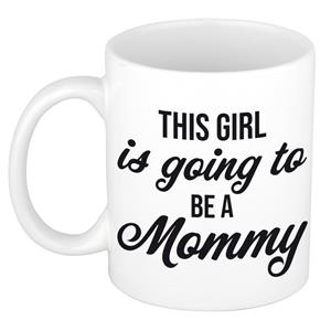 Bellatio This girl is going to be mommy kado mok / beker wit - zwangerschapscadeau -