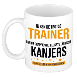 Bellatio Trotse trainer kanjers cadeau koffiemok / theebeker 300 ml -