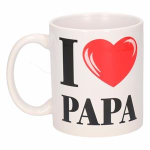 Bellatio I Love Papa beker / mok 300 ml -