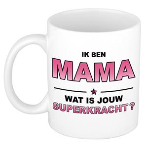 Bellatio Ik ben mama wat is jouw superkracht kado mok / beker voor Moederdag / verjaardag -