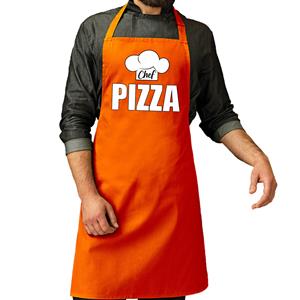 Bellatio Chef pizza schort / keukenschort oranje heren - Koningsdag/ Nederland/ EK/ WK -