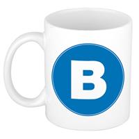 Bellatio Mok / beker met de letter B blauwe bedrukking voor het maken van een naam / woord of team -