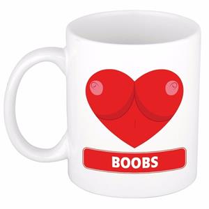 Bellatio I Love Boobs mok / beker 300 ml -