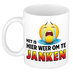 Bellatio Het is hier weer om te janken collega mok / beker wit 300 ml -