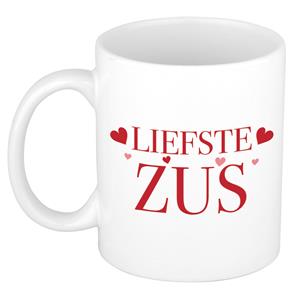 Bellatio Liefste zus kado mok / beker wit - bedankt cadeau / verjaardag -