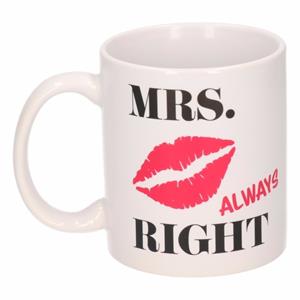 Bellatio Mrs Always Right mok / beker 300 ml -