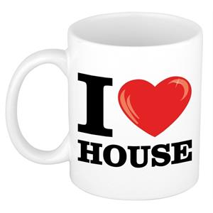 Bellatio I Love House beker/ mok 300 ml -