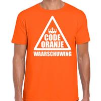 Bellatio Code oranje waarschuwing t-shirt oranje voor heren