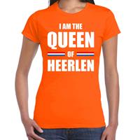 Bellatio I am the Queen of Heerlen Koningsdag t-shirt oranje voor dames