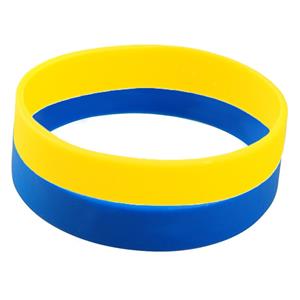 Supporters Oekraine set van 2x polsbandjes blauw en geel -