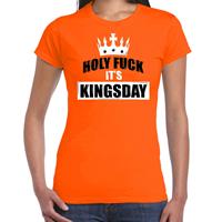 Bellatio Holy fuck its Kingsday t-shirt oranje voor dames