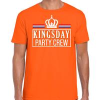 Bellatio Kingsday party crew t-shirt oranje met witte letters voor heren