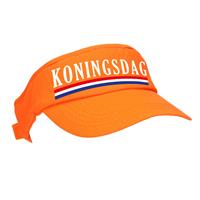 Bellatio Oranje Koningsdag zonneklep met Nederlandse vlag voor dames