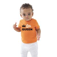 Bellatio Little Queen Koningsdag t-shirt oranje babys / meisjes 76/86 (12-18 maanden) -