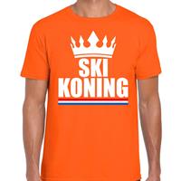 Bellatio Ski koning apres ski t-shirt oranje heren - Sport / hobby shirts -