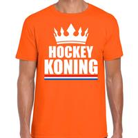 Bellatio Hockey koning t-shirt oranje heren - Sport / hobby shirts -