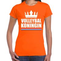 Bellatio Volleybal koningin t-shirt oranje dames - Sport / hobby shirts -