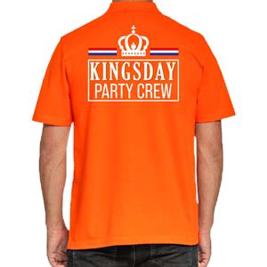 Bellatio Kingsday party crew polo shirt oranje voor heren