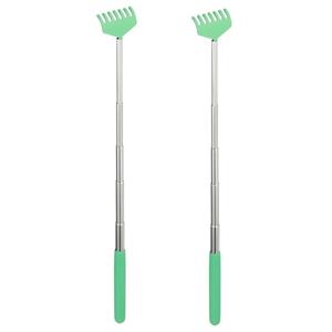 2x Stevige groene uitschuifbare ruggenkrabber 56 cm -