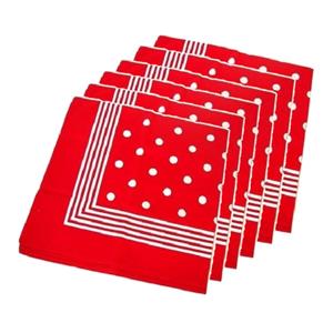 12x stuks rode boeren zakdoek verkleedkleding voor cowboys/boeren -