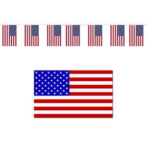 Bellatio Amerika/USA vlaggen versiering set binnen/buiten 2-delig -
