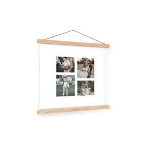 YourSurprise Gepersonaliseerde poster met houten posterhanger 40x40