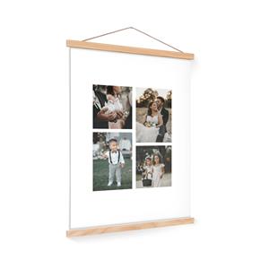 YourSurprise Gepersonaliseerde poster met houten posterhanger 40x60