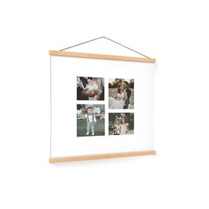 YourSurprise Gepersonaliseerde poster met houten posterhanger 50x50