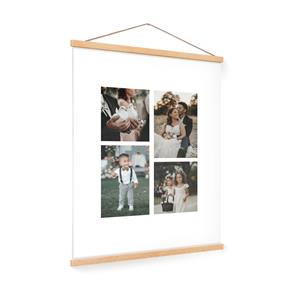 YourSurprise Gepersonaliseerde poster met houten posterhanger 50x70