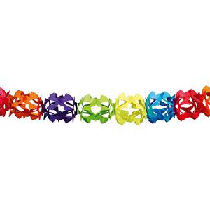 Feestslingers verjaardag multi-color van papier 6 meter -