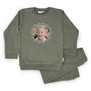 YourSurprise Kinderpyjama bedrukken - Olijfgroen - 4/5 jaar