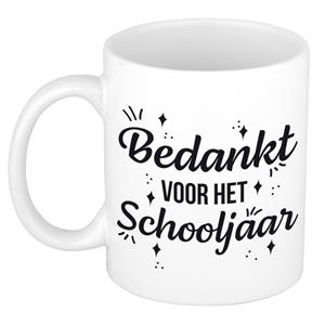 Bellatio Bedankt voor het schooljaar cadeau mok/beker wit 300 ml -