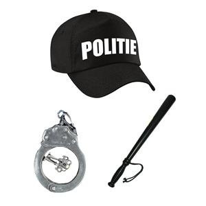 Bellatio Politie verkleed set pet met accessoires voor kinderen