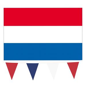 Boland Nederland vlaggetjes feest versiering set binnen/buiten 4-delig -