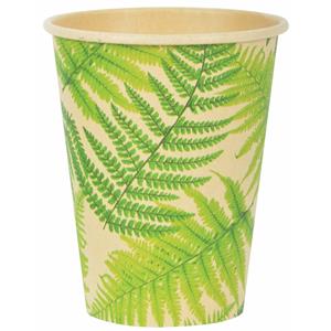 Varenblad jungle eco thema bekers 10x stuks 350 ml