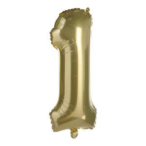 DEPOT Folienballon Zahl 1 XL ca.70cm, altgold