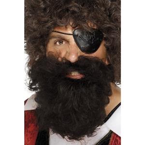 Bruine piraten verkleed baard voor heren