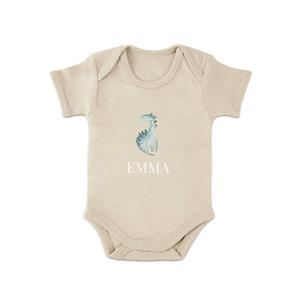 YourSurprise Romper bedrukken - Korte mouw - Beige - 50/56