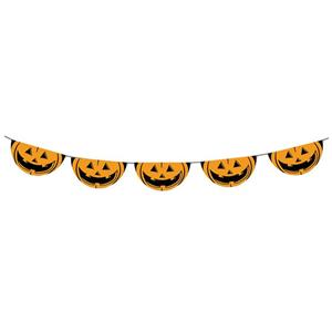 Funny Fashion Halloween - Halloween pompoenen thema vlaggenlijn 5,5 meter -
