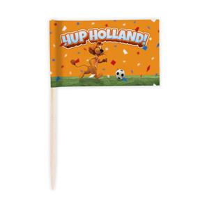 Paperdream Cocktailprikkers 50x Loeki De Leeuw Hup Holland Oranje 8 Cm - Cocktailprikkers