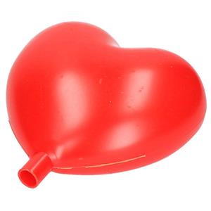 1x Rood kunststof hart decoratie 9 cm -
