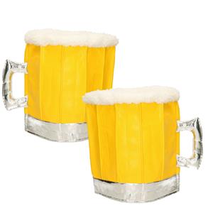 Smiffys 2x stuks bier hoed oktoberfest / bier festival geel voor volwassenen