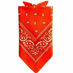 Traditionele bandana - oranje - 52 x 55 cm -