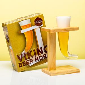 Bierglas Wikinger Bier Horn Bierglas Wikingerhornglas mit Ständer
